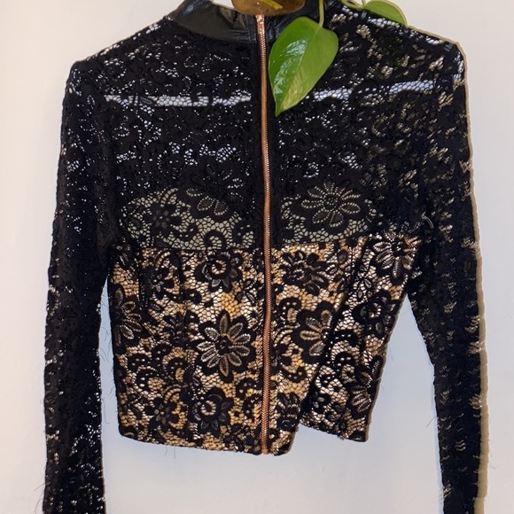 gold and black see through mini top - Picture 5 of 7